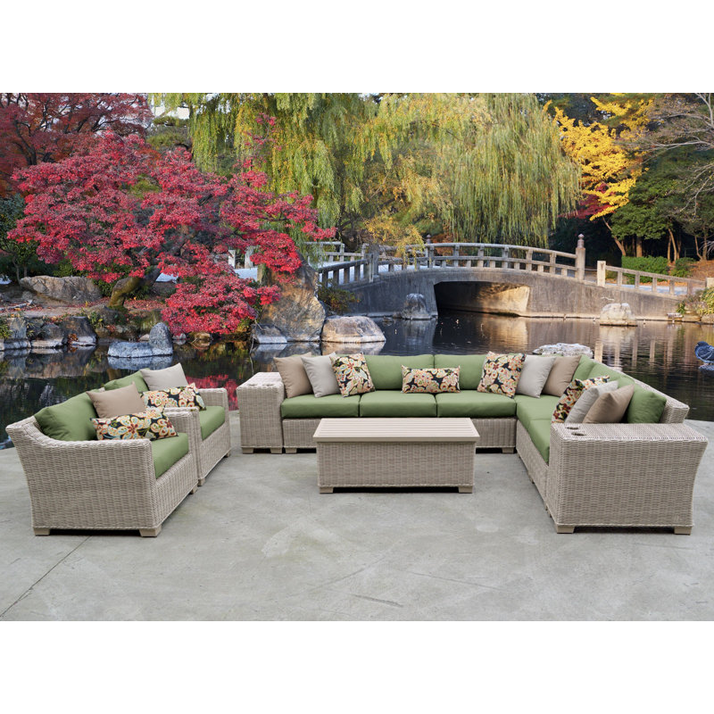 Rosecliff Heights Claire 11 Piece Sectional Seating Group with Cushions